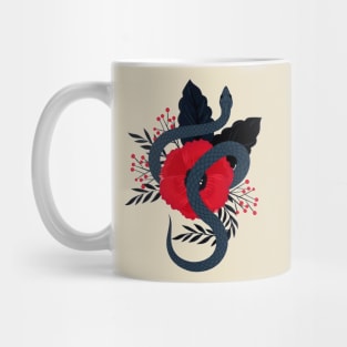 Snake with flowers Mug